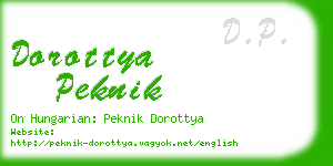 dorottya peknik business card